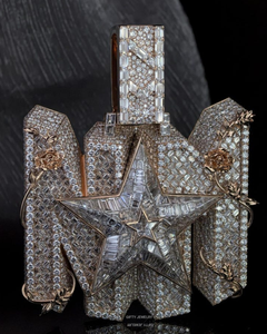 Pendentif Hip Hop de Luxe, Breloques Iced Out, Pendentif Diamant Moissanite VVS, Pendentif Lettre Personnalisée en Argent 925, Bijoux de Rappeur - Product Image 1