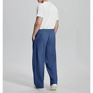 Anti shrink Solid color Men's Casual Sweatpants For Gym Wear Fashionable Elastic Waist Streetwear Quick Dry Sweatpants - Product Image 2