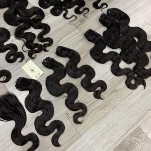 Super doble dibujado cutícula alineada extensiones de cabello humano paquete de ondas del cuerpo pelo de trama cruda terminaciones de alta calidad - Product Image 2