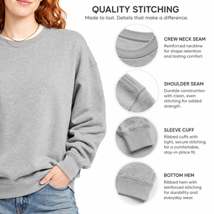 Sudaderas Grises de Cuello Redondo, al por Mayor, Personalizadas, de 450 g/m², Suaves, con Logotipo Personalizado, 100% Algodón - Product Image 5
