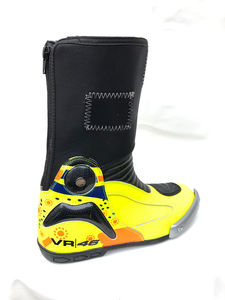 Bottes de moto en PU pour homme, imperméables, colorées (noir, jaune, bleu), longues, toutes saisons, pour adulte - Product Image 4