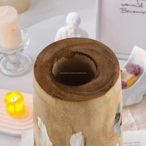 Venta al por mayor de lujo personalizable de estilo moderno florero de madera de la India para la decoración de la boda - Product Image 4