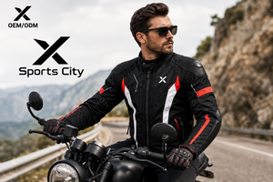 Veste de moto d'hiver pour homme X Sports City X, impression numérique, imperméable, coupe-vent, respirante, cuir Cordura, logo sur le devant - Product Image 6