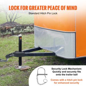 Gancio di traino a telaio ad A in acciaio resistente, capacità di traino 7000 libbre, compatibile con attacco a sfera da 2 pollici, per montaggio su attacco traino - Product Image 5