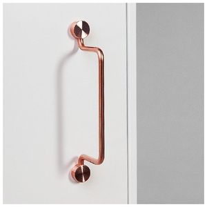 Poignées de meuble en laiton massif, poignées de tiroir en cuivre doré pour cuisine et armoire, avec pieds en forme de boule - Product Image 2