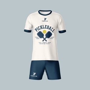 Uniforme Deportivo para Hombre, Camiseta de Cuello Redondo, Uniforme de Pickleball de Manga Corta de Secado Rápido y Alta Calidad - Product Image 5