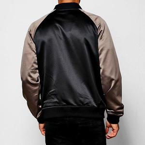 Satin Jackets High Quality Cheap Price <b>Warm</b> Button Custom Men Wholesale Satin Varsity Jacket For Men - Product Image 3