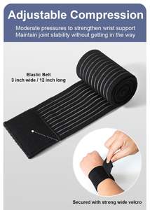 Lot de 2 bandes de maintien pour poignets en néoprène pour la musculation, sangles de soutien réglables, entraînement en salle de sport, fitness, unisexe - Product Image 3