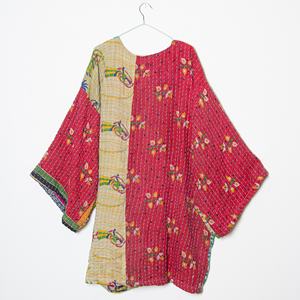 New Arrival Vintage Cotton Handmade Vintage Sari Kantha <b>Kimono</b> Robe Recycled Dressing Gowns Night Wear Robe for Women - Product Image 1