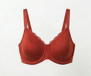 Soutien-gorge sans armatures rouge sans coutures pour femme, bonnet complet, bretelles réglables, dos en Y, maintien quotidien, lavable en machine - Product Image 1