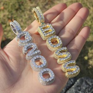 จี้ห้อยคอแบบกำหนดเอง เงินแท้ 925 ประดับเพชรหลากสี จี้ชื่อแนวตั้ง สไตล์ฮิปฮอป จี้ตัวอักษรประดับมอสซาไนต์ สร้อยคอจี้ตัวอักษรย่อ - Product Image 6