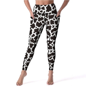 Pantalones y Leggings de Diseño Personalizado con Impresión Digital de Alto Contraste, Transpirables, Sin Costuras, Sublimados, de Cintura Alta, 100% Algodón, Venta al Por Mayor - Product Image 4