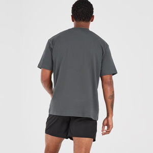 เสื้อคอกลมแขนสั้นของผู้ชายระบายอากาศได้ดีเป็นมิตรกับสิ่งแวดล้อมทรงหลวมน้ำหนักเบา - Product Image 3