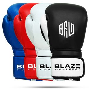 OEM Genuine Leather Boxing Gloves for Sparring Training Kickboxing Muay Thai MMA Bag work with <b>Velcro</b> <b>Strap</b> & Lace up Closure - Product Image 6