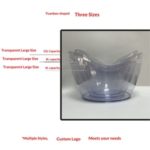 Ticari Altın Külçe Buz Kovası KTV Bar Malzemeleri Kırmızı Şarap Bira Buz Parçaları Şeffaf Plastik Özel Modern Sadelik - Product Image 2