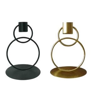 แท่นวางเทียนเหล็กเคลือบผงสีดำด้านเป็นมิตรกับสิ่งแวดล้อม3ชั้นสำหรับโต๊ะอาหารตรงกลางสำหรับตกแต่ง - Product Image 4