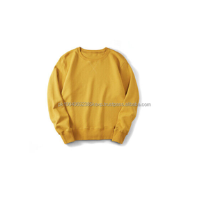 เสื้อสเวตเตอร์คอกลมของผู้ชายผ้าฝ้าย100% สีพื้นปรับแต่งได้ - Product Image 5