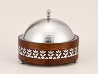Casserole de luxe en bois avec couvercle en acier inoxydable, finition polie traditionnelle chinoise, revêtement multicouche, lavage à la main uniquement