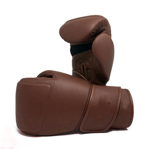 Gants de boxe en cuir vert olive avec fermeture lacée au poignet, respirants, pour adultes, entraînement de boxe, équipement de sparring - Product Image 4