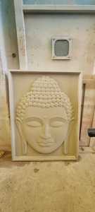 Sculpture murale Bouddha en acrylique 3D avec rétroéclairage, design moderne, décoration zen asiatique pour la maison, salle à manger, parc, art rectangulaire, portrait - Product Image 6