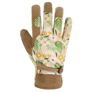 Guantes de jardinería de látex al por mayor con puntas de cuero, duraderos y de secado rápido, unisex, con muñequera fácilmente ajustable. - Product Image 3