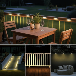 Luces Solares LED Impermeables para Terraza, 32/16 Piezas, Luces Solares para Escalones, Valla, Patio, Escaleras y Jardín - Product Image 3