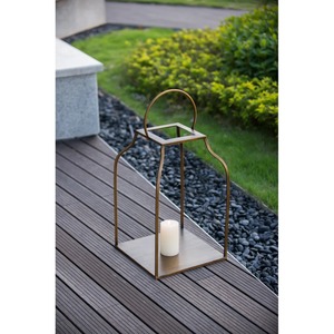 Juego de 2 Faroles de Hierro con Acabado Dorado Antiguo, Ideales para Decoración de Cocina, Spa y Baño, de la India - Product Image 3