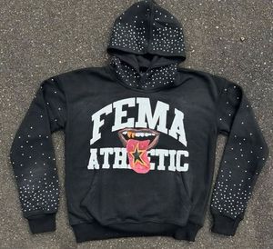 Sweat-shirts à strass pour hommes délavés à l'acide, designs personnalisés, 100% coton molletonné, pull-over délavé à l'acide, pull-over effet vieilli 450 g/m² - Product Image 2