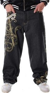 Jean baggy noir pour homme, style hip-hop, coupe ample, vintage années 90, cargo, denim, mode, danse, skater, skateboard - Product Image 6