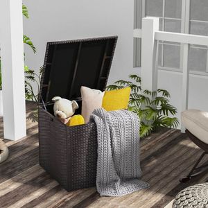 Contenitore da Esterno in Rattan da 72 Galloni con Rivestimento Interno con Cerniera e Asta Pneumatica Solida - Product Image 4