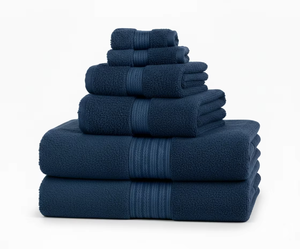 Toalla de Playa Personalizada con Logotipo Impreso en Color Sólido, Toallas de Playa de Lujo de Alta Calidad al por Mayor, Diseño Azul - Product Image 3