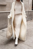 Cardigan en tricot boutonné pour femme, doux, personnalisable, élégant, chaud, décontracté, à manches longues, coupe ample, 100% coton, respirant, hiver