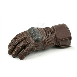 High Quality Durable Leather Full Finger Motorbike Gloves Safety Support Breathable Fabric Moisture Wicking <b>Pull</b>-On Closure - Product Image 5