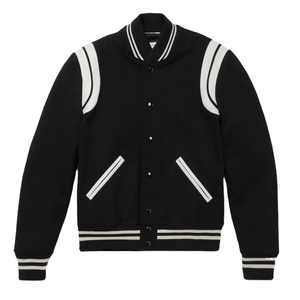 เสื้อแจ็คเก็ตเบสบอล Letterman College สำหรับผู้ชาย แขนยาว ผ้าขนสัตว์ 100% เสื้อแจ็คเก็ตเบสบอล Letterman Varsity สำหรับผู้ชาย - Product Image 1