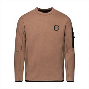 Sudadera masculina con cuello redondo Diseño caliente OEM Sudadera lisa de algodón y poliéster hecha a medida para hombre con manga larga - Product Image 1