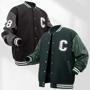 Chaqueta Universitaria de Béisbol de Primera Calidad, Chaqueta Varsity, Inspirada en la Universidad, Cálida, Cómoda, a la Moda, para Uso Diario - Product Image 3