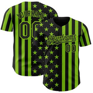 Camiseta de Béisbol con Botones, Manga Corta, Transpirable, de Poliéster, Azul con Estrellas Blancas y Rayas, Sublimada, Personalizada con Nombre de Equipo, para Adultos - Product Image 6