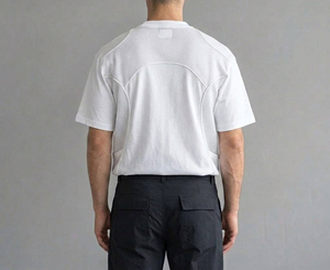 T-shirt blanc à manches courtes pour homme Yourbrand, 100 % coton, respirant, tricoté, coupe ample, col rond, style streetwear éco-responsable - Product Image 6
