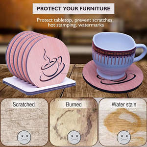 Table Decorative Bamboo <b>Coasters</b> <b>and</b> <b>Placemat</b> Kit With Holder Hot Selling Premium Quality <b>Coasters</b> for Hotel Home & Restaurants - Product Image 3