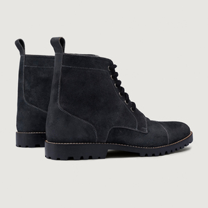 Bottes Formelles de Haute Qualité pour Hommes, en Daim Gris Élégant, en Cuir Véritable, Semelle en Caoutchouc Antidérapante avec Talon, Vente en Gros OEM - Product Image 3
