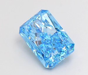 Diamante Cultivado en Laboratorio con Certificación IGI, Corte Radiante de 3.02 CT, Color Azul Intenso Fantasía, Claridad VS1, CVD 687503122, ROYAL GEMS para Joyería - Product Image 1