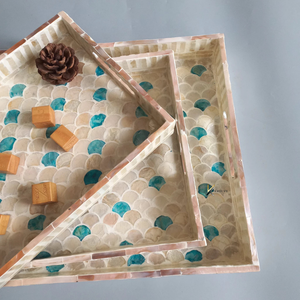 Sophisticated Look Charming Ideal for Keeping Your Bathroom and Bedroom Essentials Capiz Mother of Pearl Serving <b>Tray</b> - Product Image 5