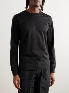 T-shirt à col rond côtelé 100% coton, coupe ample, manches courtes, uni, haute qualité, 230GSM, imprimé - Product Image 3