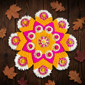 Handmade Nonwoven Felt Star Diwali Decor <b>Pink</b> Yellow Bohemian Entryway Hanging Indoor Home <b>Decoration</b> - Product Image 1
