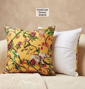 Housses de coussin imprimées Jaipuri aux motifs traditionnels vibrants, idéales pour la décoration intérieure, les canapés, les chambres, les hôtels et les cadeaux. - Product Image 2