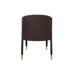 Silla de Comedor Tapizada Ecológica de Lujo con Respaldo Curvo, Estructura de Madera Sólida, Diseño Ligero para Apartamentos y Restaurantes - Product Image 3