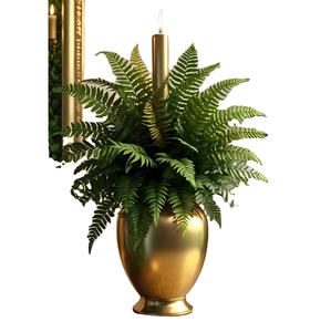 Vase décoratif en métal doré de designer avec surface polie pour l'intérieur de maison de luxe et la décoration commerciale - Product Image 2