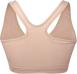 Soutien-gorge de sport pour femme à maintien élevé, vêtement de sport, anti-transpiration, pour yoga et fitness, personnalisable sur le devant, en polyester et coton - Product Image 2
