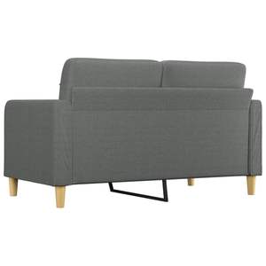 Sofá de poliéster gris oscuro de 2 plazas, 55,1 pulgadas de ancho de asiento, muebles duraderos para sala de estar - Product Image 5