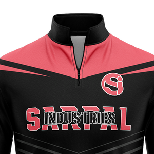 Sudadera con media cremallera de algodón esencial de alta calidad para hombre, fabricada por un fabricante de ropa de marca, con estampado serigrafiado para gimnasio. - Product Image 4